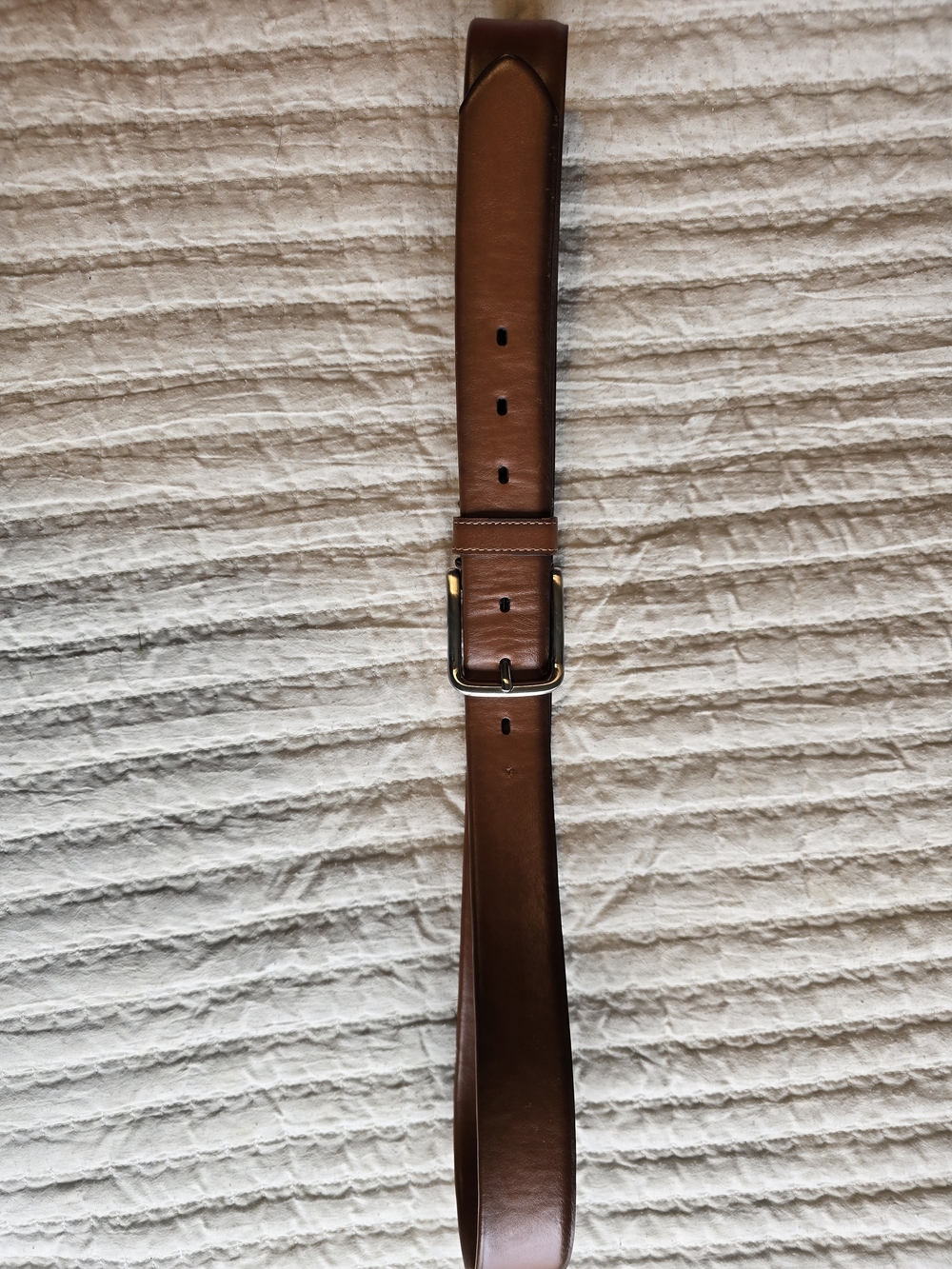 Dockers Brown Leather Belt with Metal Buckle